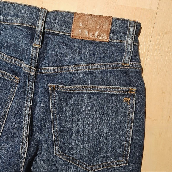 Madewell The Perfect Vintage Crop Jean High-rise Ripped Knee Tapered Leg size 24 - Picture 9 of 10